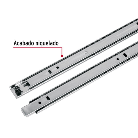 Bolsa con 2 correderas extensión 50 cm p/cajón, ancho 2.5 cm | COR-250 | 43281