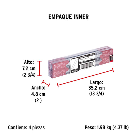 Bolsa con 2 correderas extensión 35 cm p/cajón, ancho 3.5 cm | COR-335 | 43285