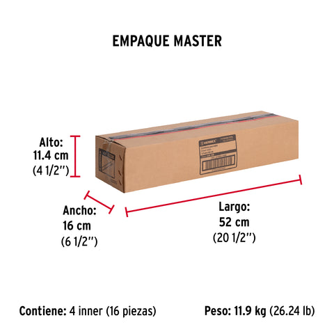 Bolsa con 2 correderas extensión 50 cm p/cajón, ancho 3.5 cm | COR-350 | 43288
