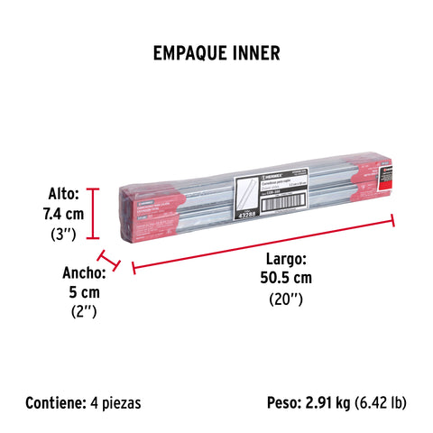 Bolsa con 2 correderas extensión 50 cm p/cajón, ancho 3.5 cm | COR-350 | 43288