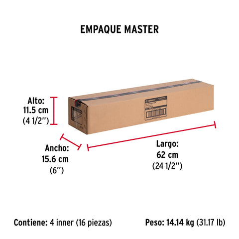 Bolsa con 2 correderas extensión 60 cm p/cajón, ancho 3.5 cm | COR-360 | 43290