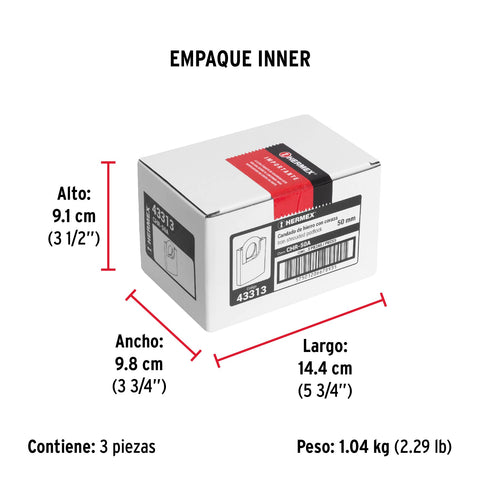 Candado de hierro 50 mm con coraza, llave anti-ganzúa | CHR-50A | 43313