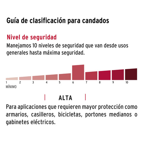 Candado de hierro 60 mm con coraza, llave anti-ganzúa | CHR-60A | 43314