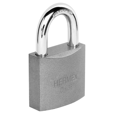 Candado de hierro 38 mm gancho corto en caja, HERMEX | CH-38 | 43315