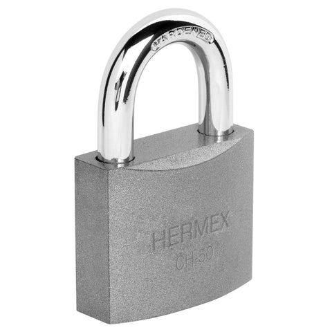Candado de hierro 50 mm gancho corto en caja, HERMEX | CH-50 | 43317