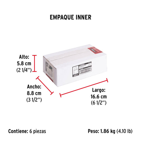 Candado de hierro 50 mm gancho corto en caja, HERMEX | CH-50 | 43317
