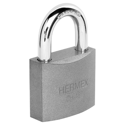 Candado de hierro 45 mm gancho corto en blíster, HERMEX | CHB-45 | 43319