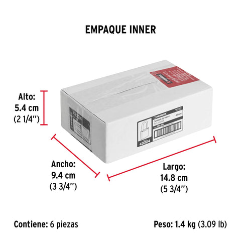 Candado de hierro 45 mm gancho largo en caja, HERMEX | CH-45L | 43324