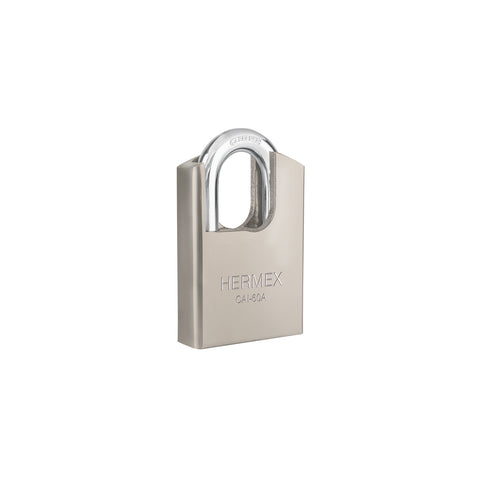 Candado de acero, máxima seguridad, 60mm, llave anti-ganzúa | CAI-60A | 43335