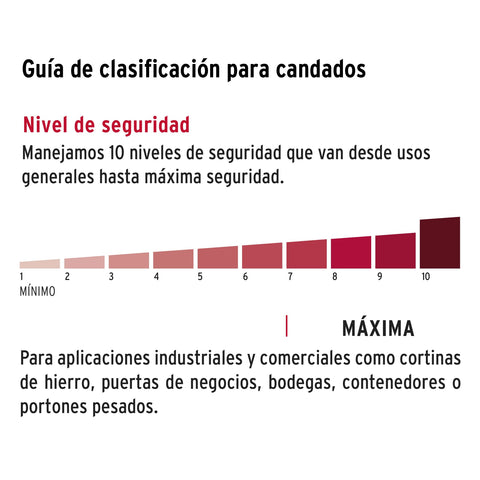 Candado de acero, máxima seguridad, 60mm, llave anti-ganzúa | CAI-60A | 43335