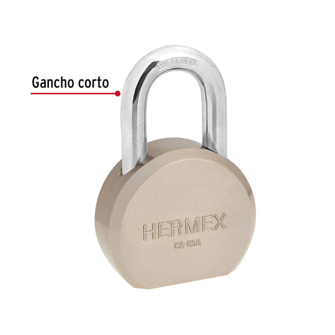 Candado redondo, 65mm, gancho corto, llave de puntos,blister | CA-65Q | 43336