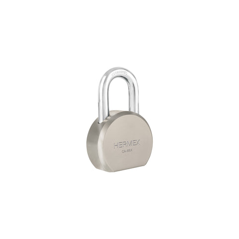 Candado redondo, 65mm, gancho corto, llave tetra, blister | CA-65X | 43338