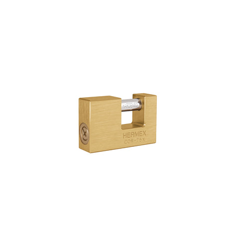 Candado antipalanca, 75mm, cuerpo de latón, llave tetra | COR-75X | 43353