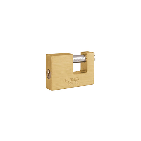 Candado antipalanca, 75mm, cuerpo de latón llave tradicional | COR-75 | 43357