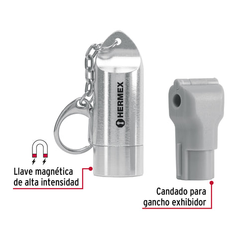 Caja con 100 candados para gancho y 1 llave magnética | CANGA-100 | 43369
