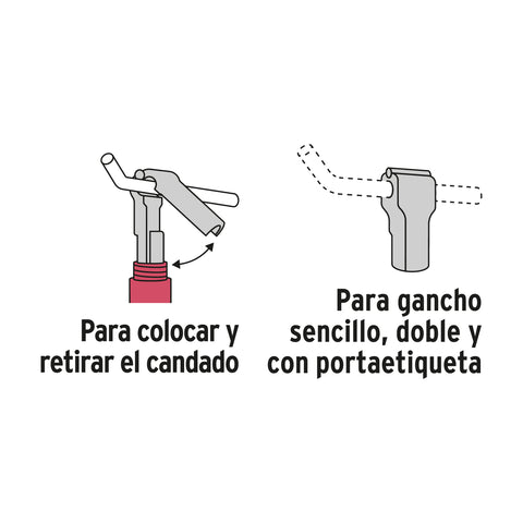 Caja con 100 candados para gancho y 1 llave magnética | CANGA-100 | 43369