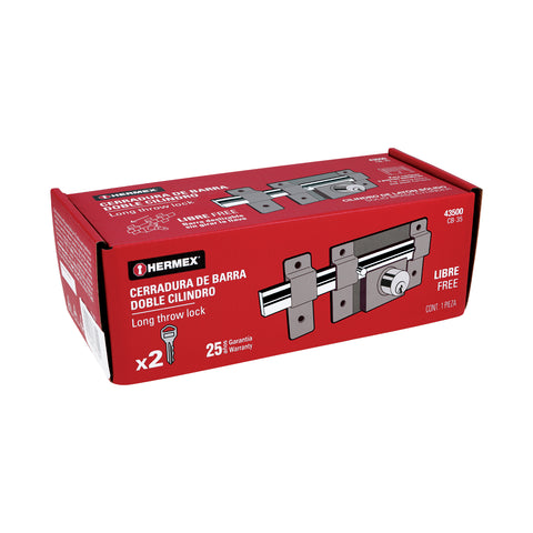 Cerradura de barra libre con 2 llaves estándar, HERMEX | CB-35 | 43500