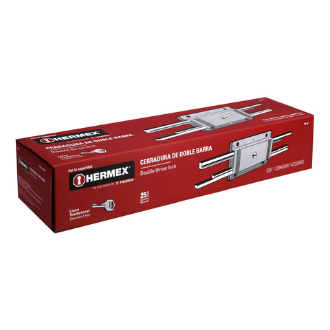 Cerradura doble barra, doble cerrojo, HERMEX | CB-32 | 43501