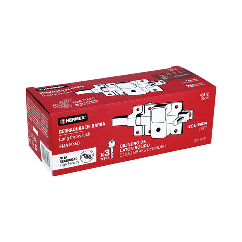 Cerradura de barra fija, llave tetra, izquierda, HERMEX | CB-50I | 43512
