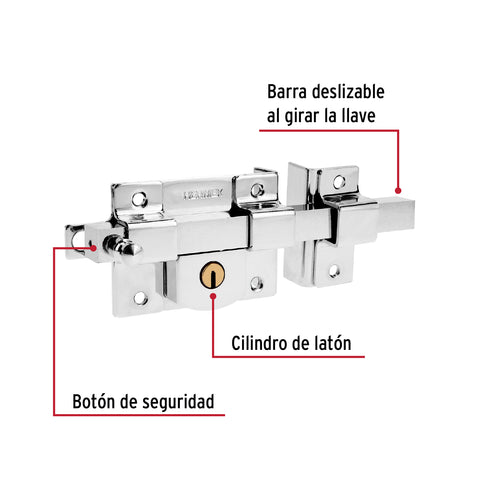 Cerradura de barra libre, derecha, HERMEX | CB-45D | 43516