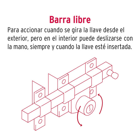 Cerradura de barra libre, izquierda, HERMEX | CB-45I | 43518