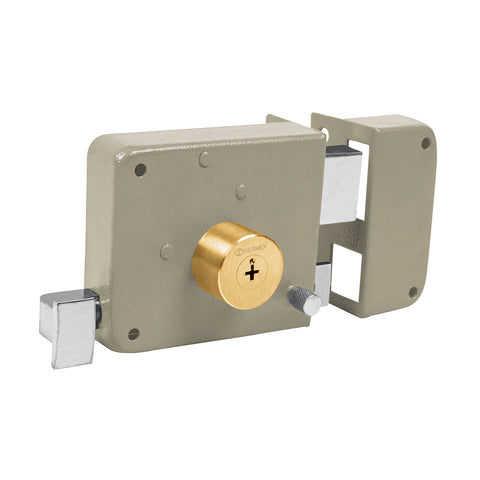 Cerradura sobreponer derecha clásica, llave tetra, blíster | CS-80DB | 43529