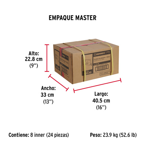 Cerradura sobreponer izquierda clásica, llave tetra, caja | CS-80I | 43530