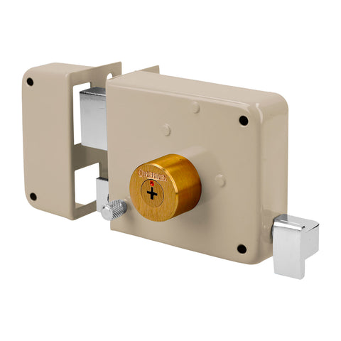 Cerradura sobreponer izquierda clásica, llave tetra, blíster | CS-80IB | 43531