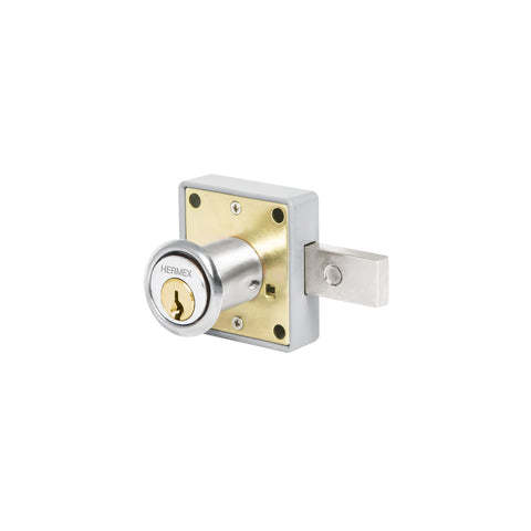Cerradura para mueble, modelo 26, cromo, HERMEX | CM-26C | 43560