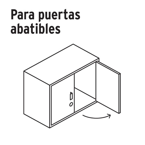 Cerradura para mueble, modelo 26, cromo, HERMEX | CM-26C | 43560