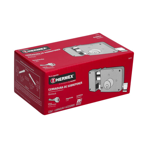 Cerradura sobreponer izq clásica, llave tradicional, caja | CS-70I | 43573