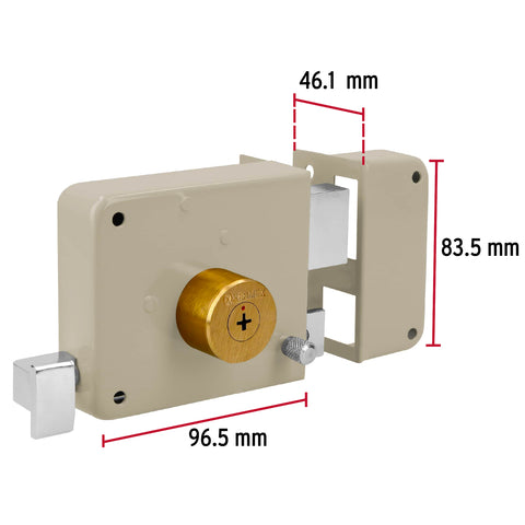Cerradura sobreponer der instala-fácil, llave tetra, blíster | CS-85DB | 43587