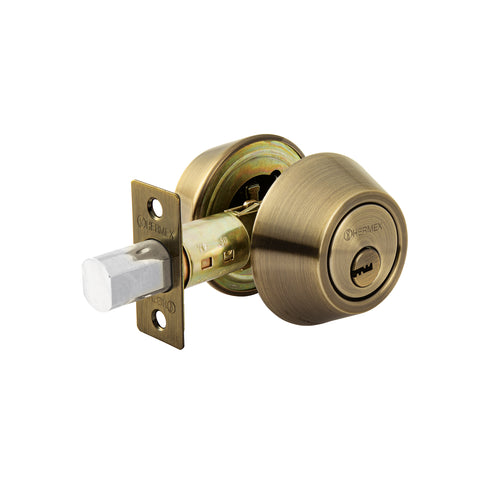 Cerrojo llave-llave latón antiguo, llave de puntos, HERMEX | CERO-22 | 43597