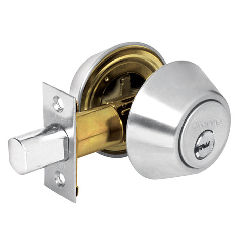 Cerrojo llave-mariposa cromo mate, llave de puntos, HERMEX | CERO-31 | 43601