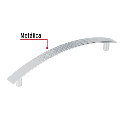 Jaladera de 128mm, línea Contempo, níquel, HERMEX | JAL-0112 | 43609