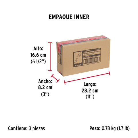 Chapetón metálico para puerta, acabado latón antiguo | MADE-2 | 43651
