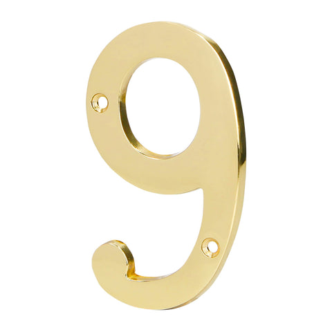 Número 9 de latón sólido 4', HERMEX | NUCH-9 | 43687
