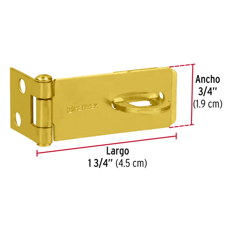 Portacandado de acero latonado 1-3/4', HERMEX | POCL-175 | 43730