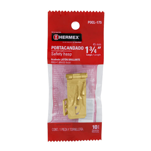 Portacandado de acero latonado 1-3/4', HERMEX | POCL-175 | 43730