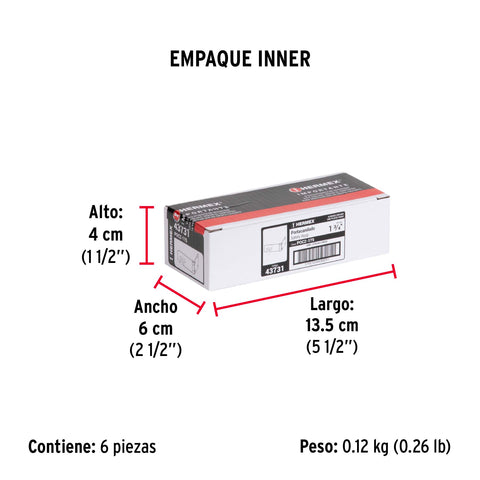 Portacandado de acero zincado 1-3/4', HERMEX | POCZ-175 | 43731