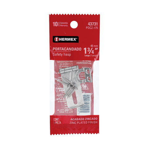 Portacandado de acero zincado 1-3/4', HERMEX | POCZ-175 | 43731