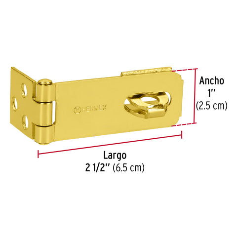 Portacandado de acero latonado 2-1/2', HERMEX | POCL-250 | 43735