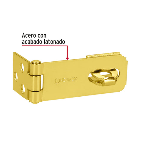 Portacandado de acero latonado 2-1/2', HERMEX | POCL-250 | 43735