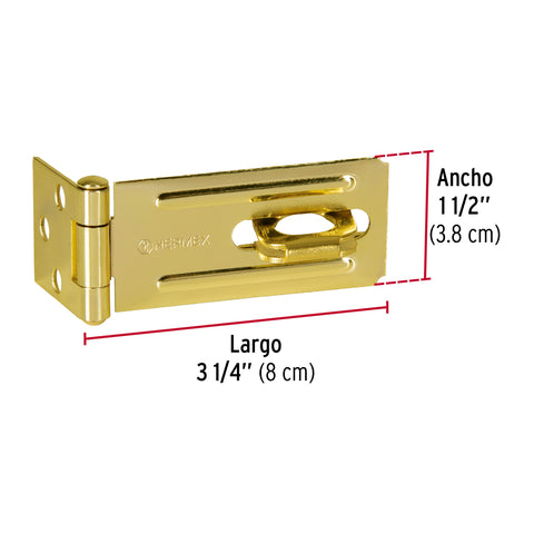 Portacandado de acero latonado 3-1/4', HERMEX | POCL-325 | 43740