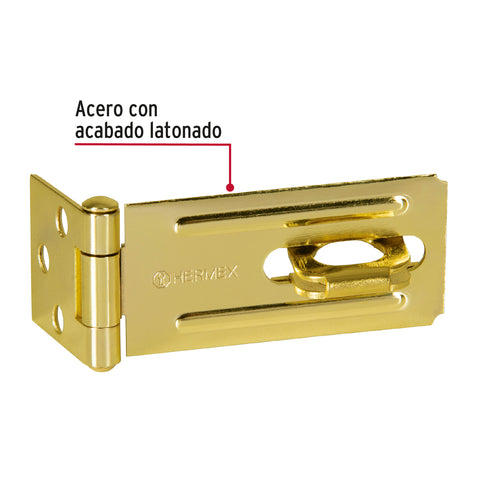 Portacandado de acero latonado 3-1/4', HERMEX | POCL-325 | 43740