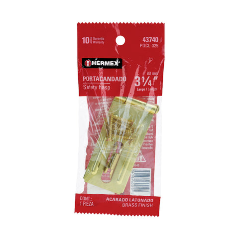 Portacandado de acero latonado 3-1/4', HERMEX | POCL-325 | 43740