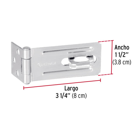 Portacandado de acero zincado 3-1/4', HERMEX | POCZ-325 | 43741