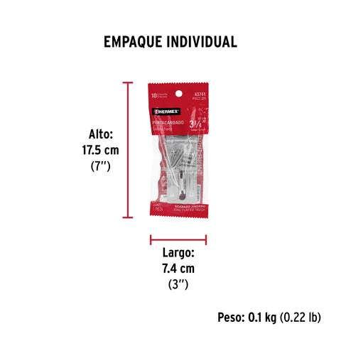 Portacandado de acero zincado 3-1/4', HERMEX | POCZ-325 | 43741