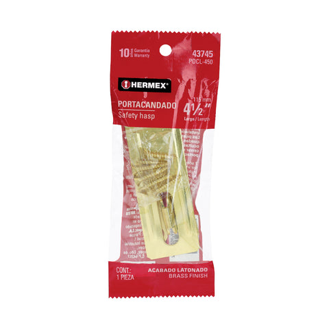 Portacandado de acero latonado 4-1/2', HERMEX | POCL-450 | 43745