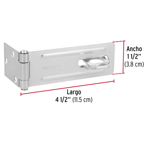 Portacandado de acero zincado 4-1/2', HERMEX | POCZ-450 | 43746
